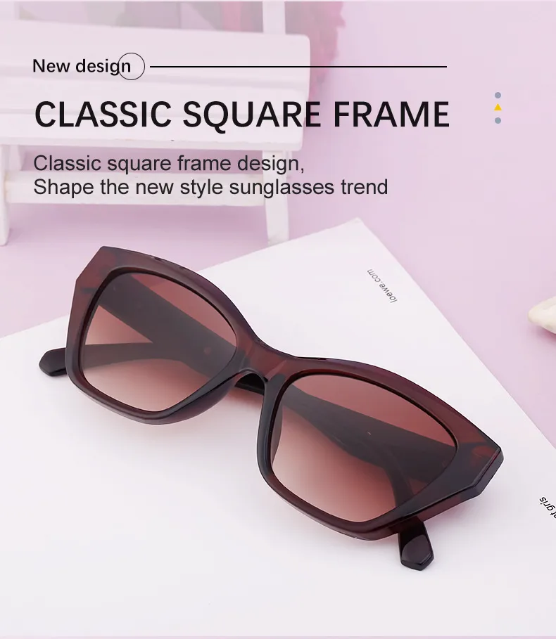 Cat Eye Vacation Classic Style Solid Color Pc Full Frame Women's Sunglasses display picture 2