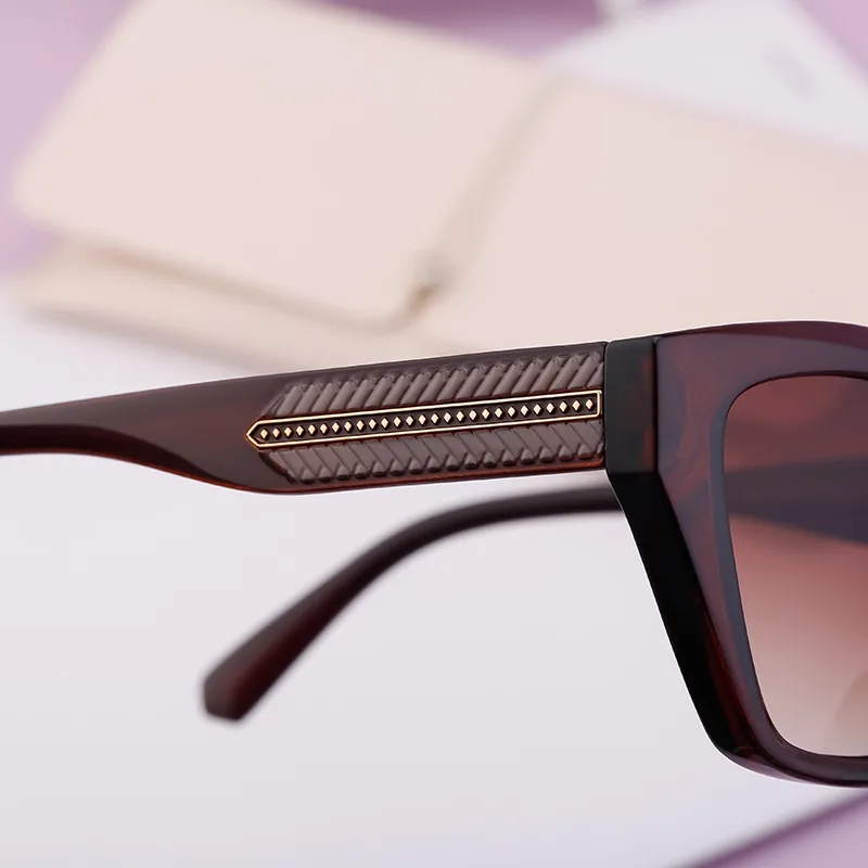 Cat Eye Vacation Classic Style Solid Color Pc Full Frame Women's Sunglasses display picture 4