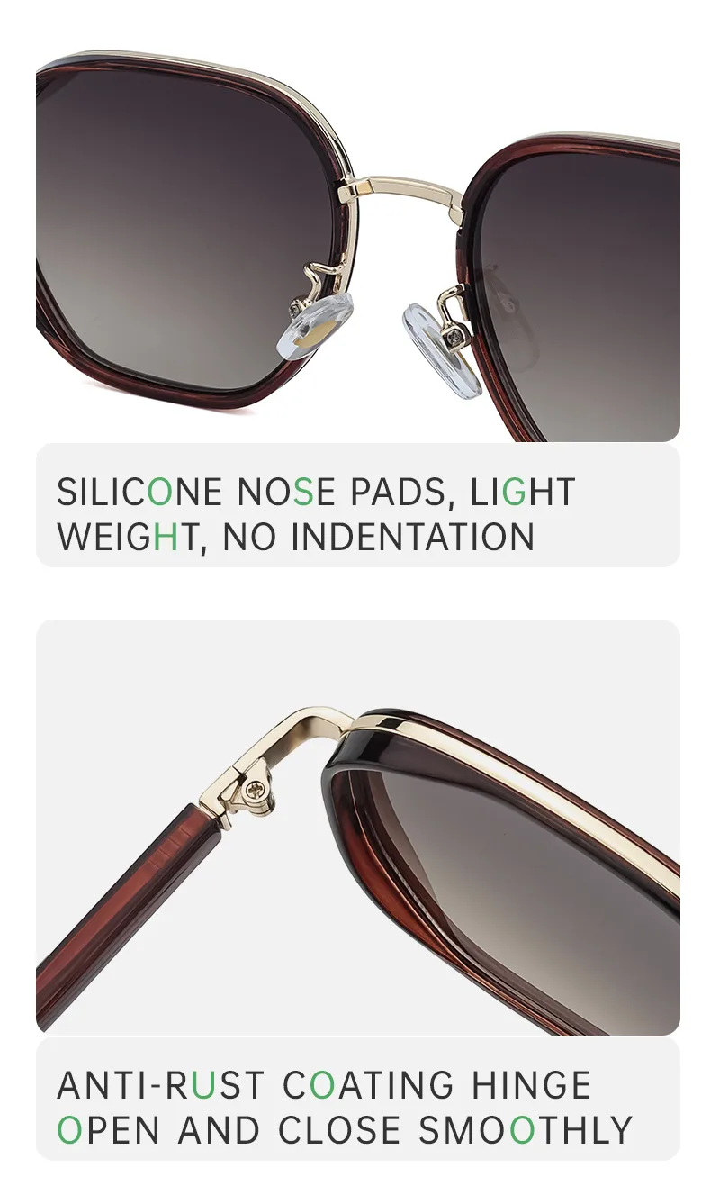 Square Vacation Simple Style Color Block Pc Full Frame Women's Sunglasses display picture 1