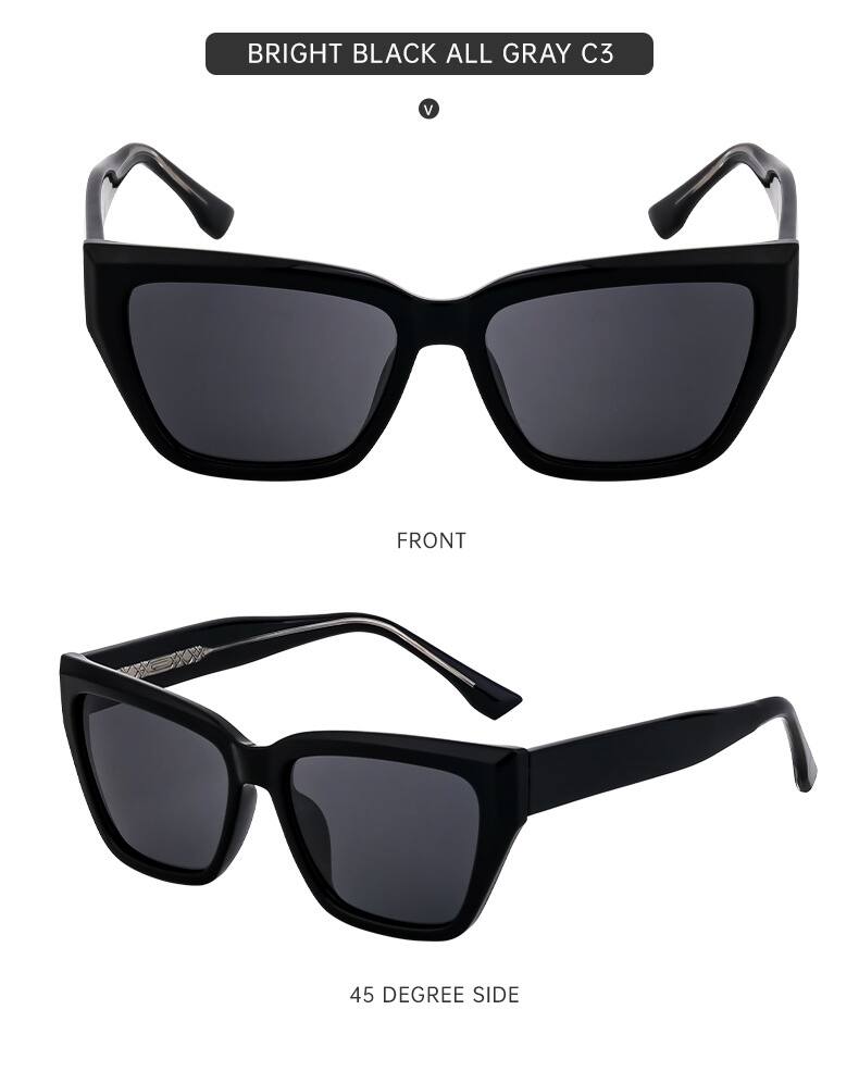 Oeil De Chat Style Vintage Style Classique Couleur Unie Pc Plein Cadre Femmes De Lunettes De Soleil display picture 13