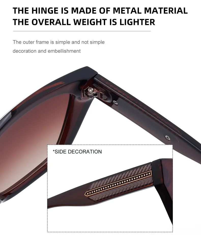 Oeil De Chat Vacances Style Classique Couleur Unie Pc Plein Cadre Femmes De Lunettes De Soleil display picture 9