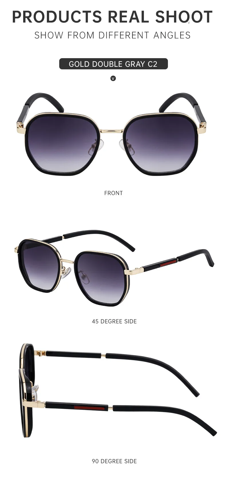 Square Vacation Simple Style Color Block Pc Full Frame Women's Sunglasses display picture 3
