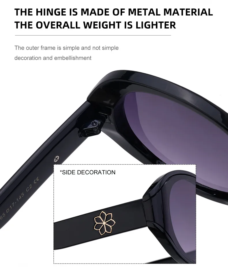 Cadre Ovale Vacances Style Simple Couleur Unie Pc Plein Cadre Femmes De Lunettes De Soleil display picture 5