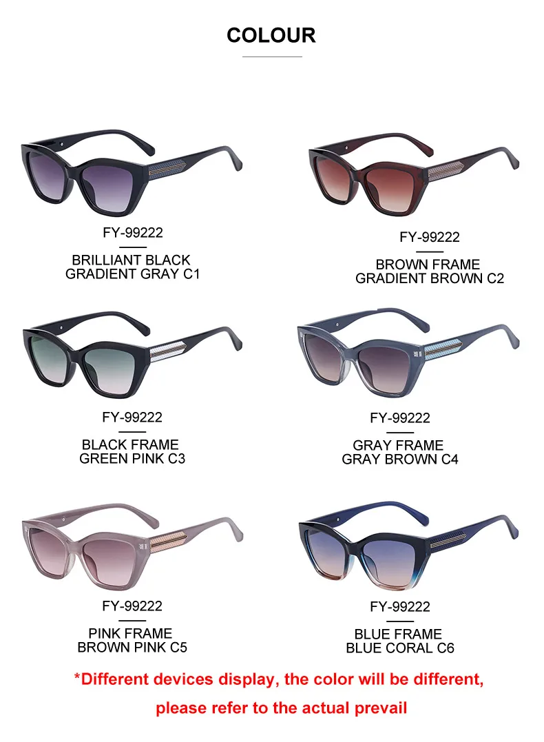 Cat Eye Vacation Classic Style Solid Color Pc Full Frame Women's Sunglasses display picture 11