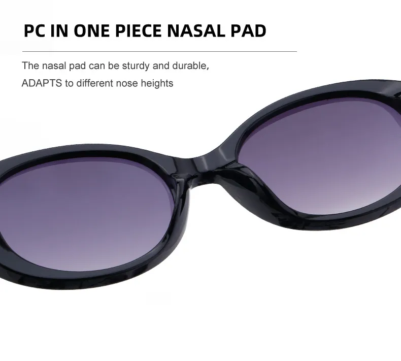 Oval Frame Vacation Simple Style Solid Color Pc Full Frame Women's Sunglasses display picture 6