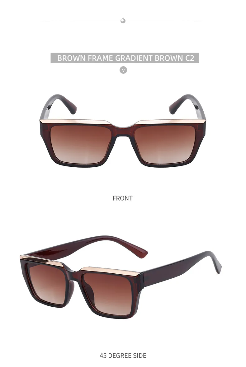 Square Vintage Style Classic Style Geometric Pc Full Frame Women's Sunglasses display picture 16