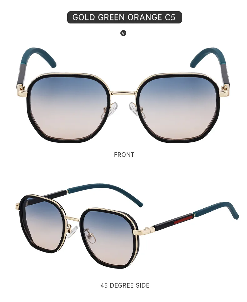 Square Vacation Simple Style Color Block Pc Full Frame Women's Sunglasses display picture 6
