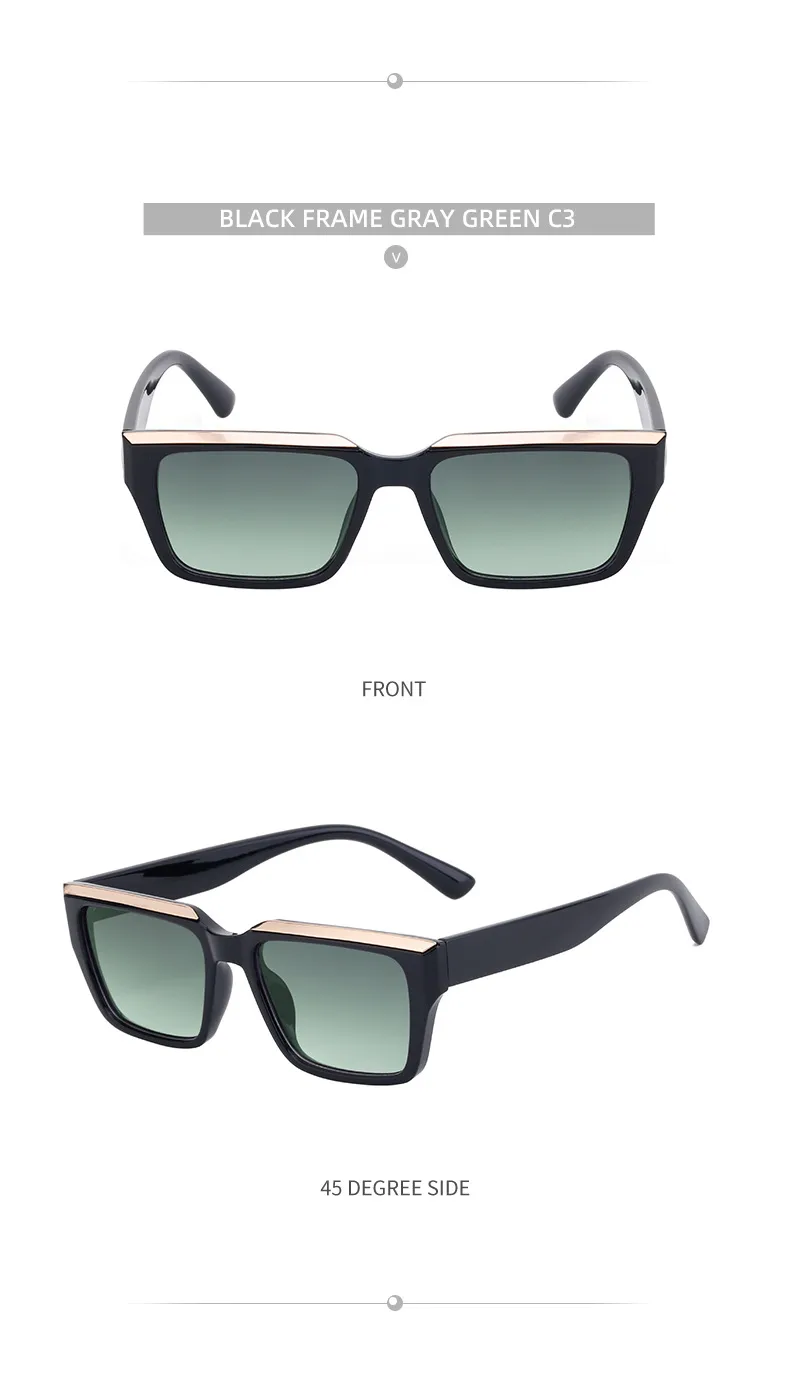 Square Vintage Style Classic Style Geometric Pc Full Frame Women's Sunglasses display picture 17