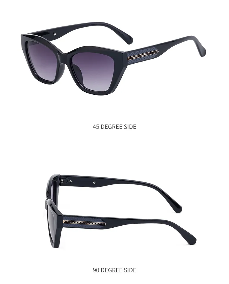 Cat Eye Vacation Classic Style Solid Color Pc Full Frame Women's Sunglasses display picture 14
