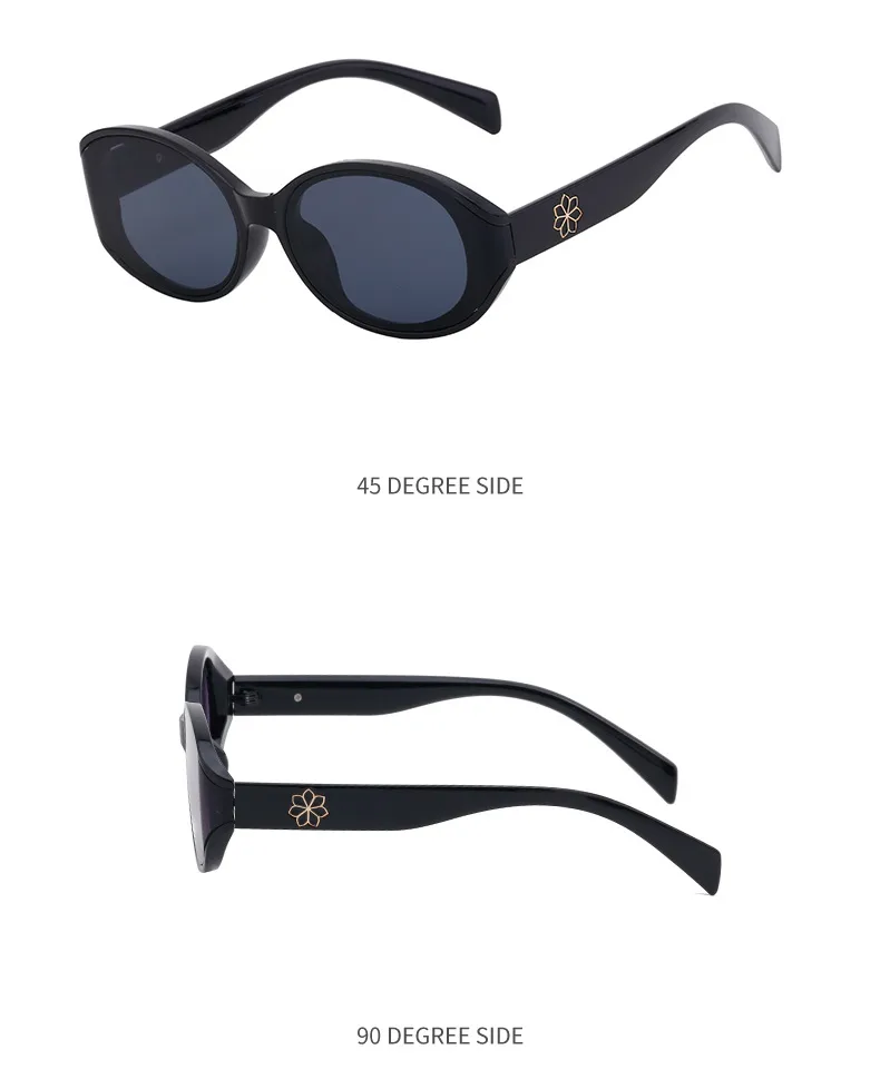 Oval Frame Vacation Simple Style Solid Color Pc Full Frame Women's Sunglasses display picture 9