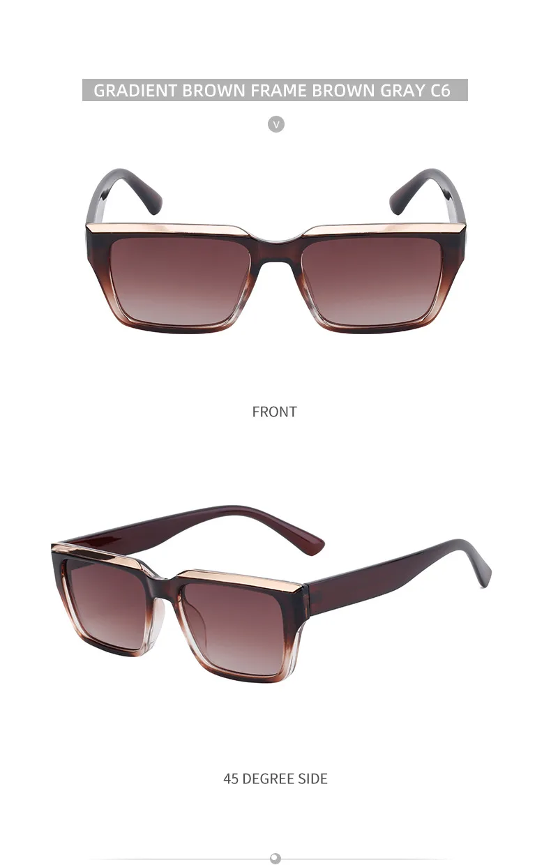Carré Style Vintage Style Classique Géométrique Pc Plein Cadre Femmes De Lunettes De Soleil display picture 20