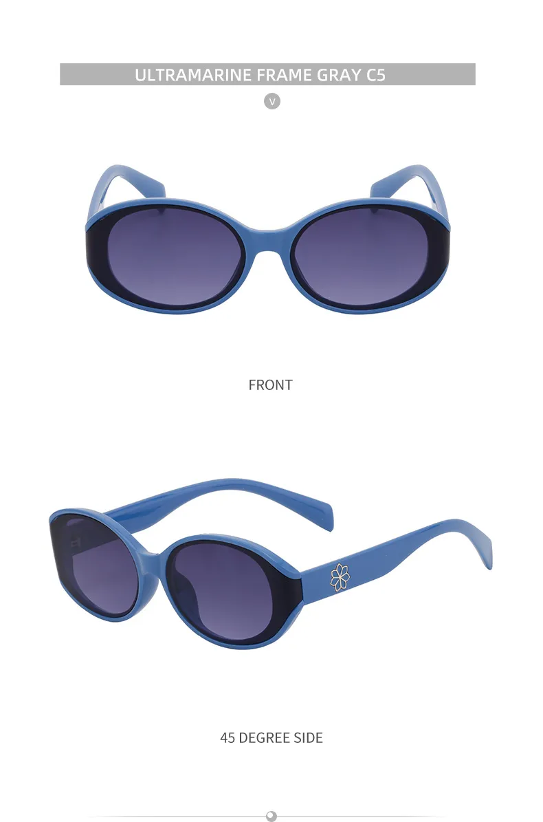 Oval Frame Vacation Simple Style Solid Color Pc Full Frame Women's Sunglasses display picture 13