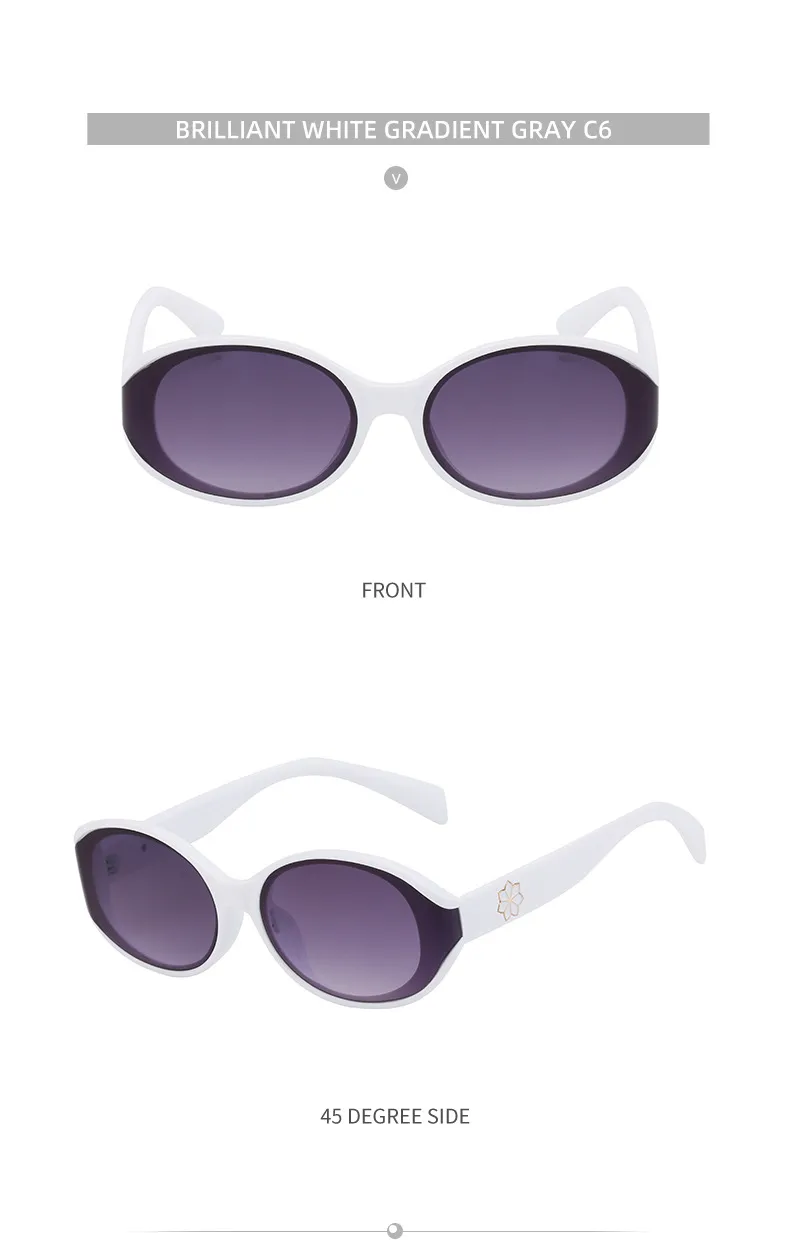 Cadre Ovale Vacances Style Simple Couleur Unie Pc Plein Cadre Femmes De Lunettes De Soleil display picture 14