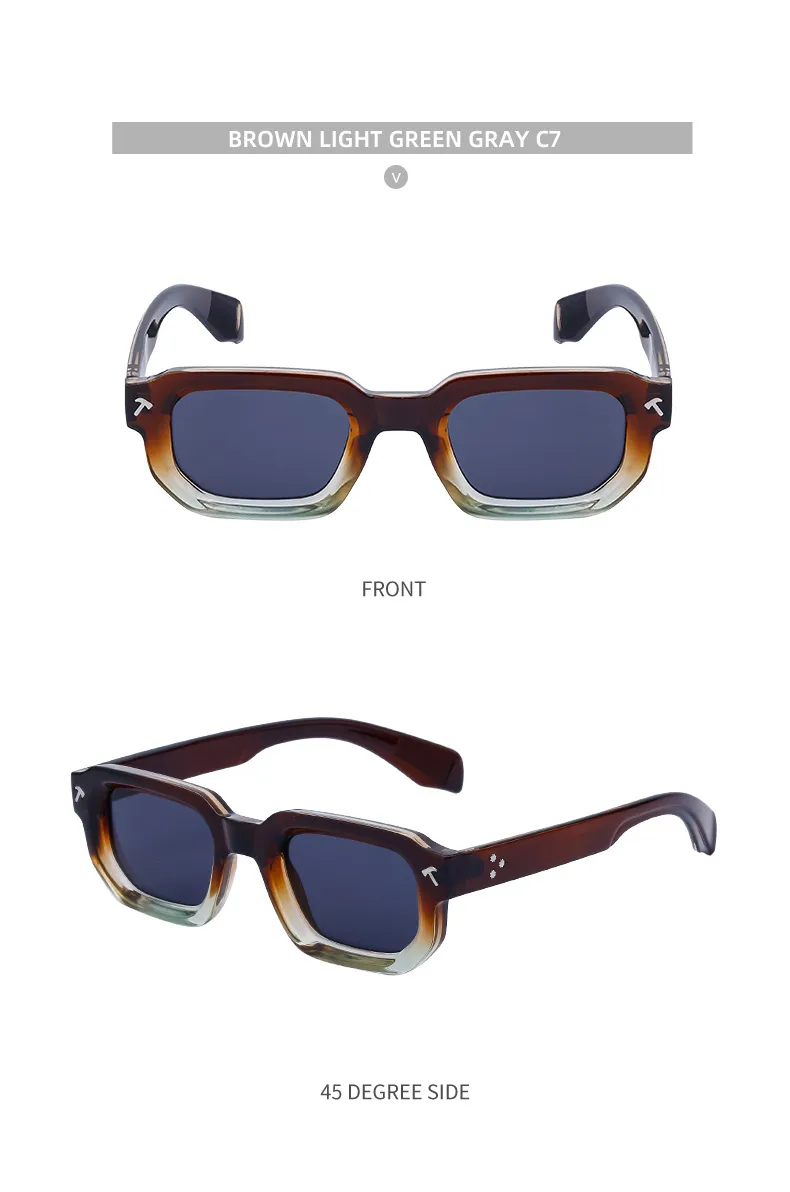 Square Vacation Simple Style Solid Color Pc Full Frame Women's Sunglasses display picture 11