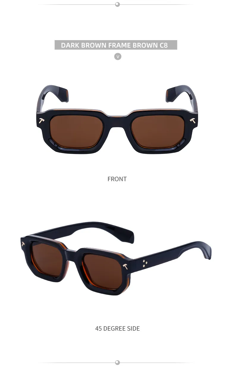 Square Vacation Simple Style Solid Color Pc Full Frame Women's Sunglasses display picture 12