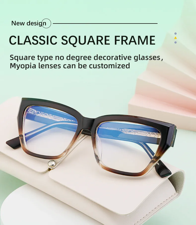 Carré Style Vintage Style Simple Couleur Unie Pc Plein Cadre Femmes De Lunettes De Soleil display picture 2