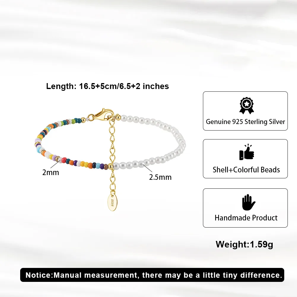 Vacation Classic Style Round Pearl Mother Pearl Shellfish Plating Women's Cord In Chain Bracelets Necklace display picture 2
