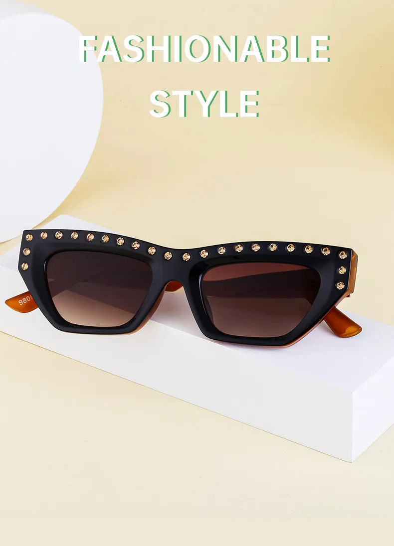 Cat Eye Glam Streetwear Geometric Pc Full Frame Women's Sunglasses display picture 6