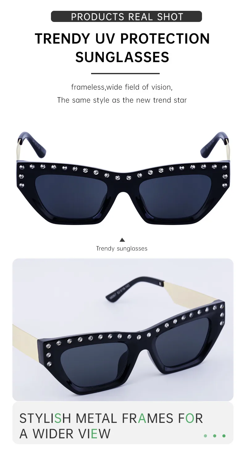 Cat Eye Glam Streetwear Geometric Pc Full Frame Women's Sunglasses display picture 10