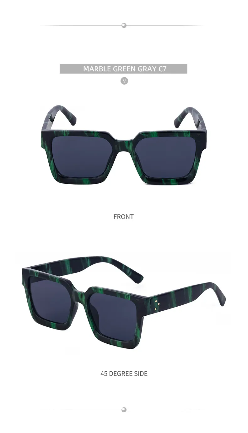 Square Simple Style Streetwear Geometric Pc Full Frame Women's Sunglasses display picture 16