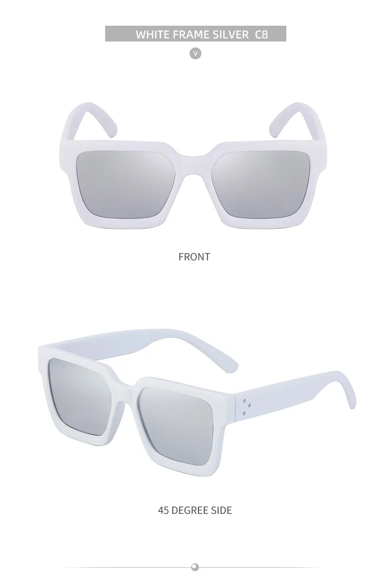 Square Simple Style Streetwear Geometric Pc Full Frame Women's Sunglasses display picture 17