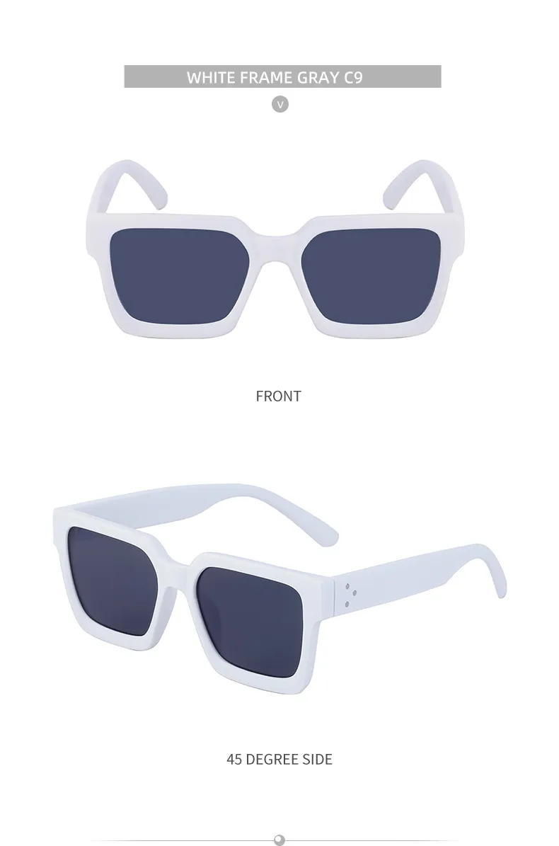 Cuadrado Estilo Simple Ropa De Calle Geométrico Ordenador Personal Fotograma Completo Gafas De Sol Mujer display picture 18