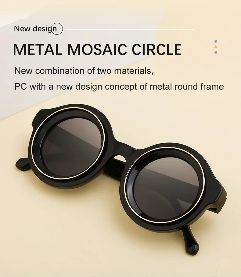 Round Frame Streetwear Geometric Pc Full Frame Women's Sunglasses display picture 10