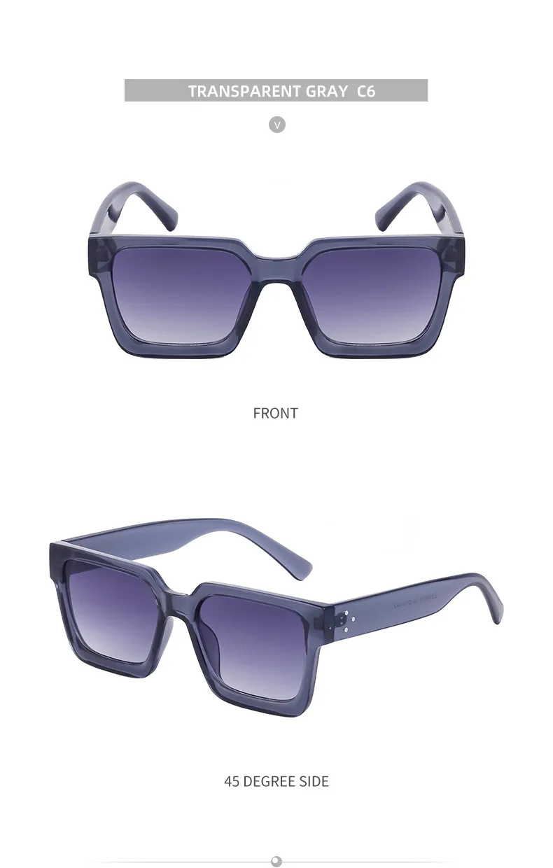 Square Simple Style Streetwear Geometric Pc Full Frame Women's Sunglasses display picture 19