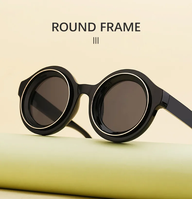Round Frame Streetwear Geometric Pc Full Frame Women's Sunglasses display picture 13