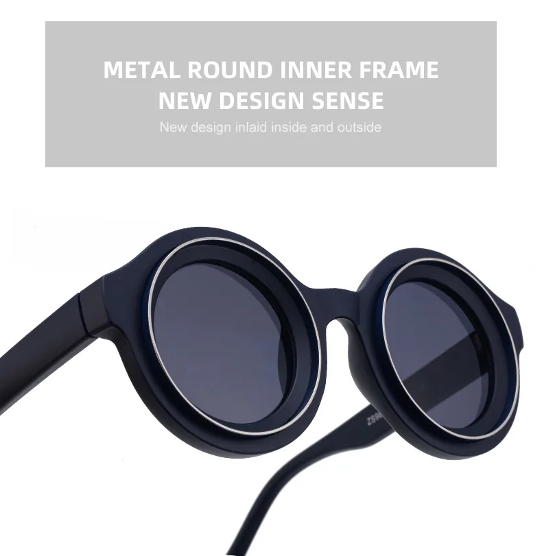 Round Frame Streetwear Geometric Pc Full Frame Women's Sunglasses display picture 15