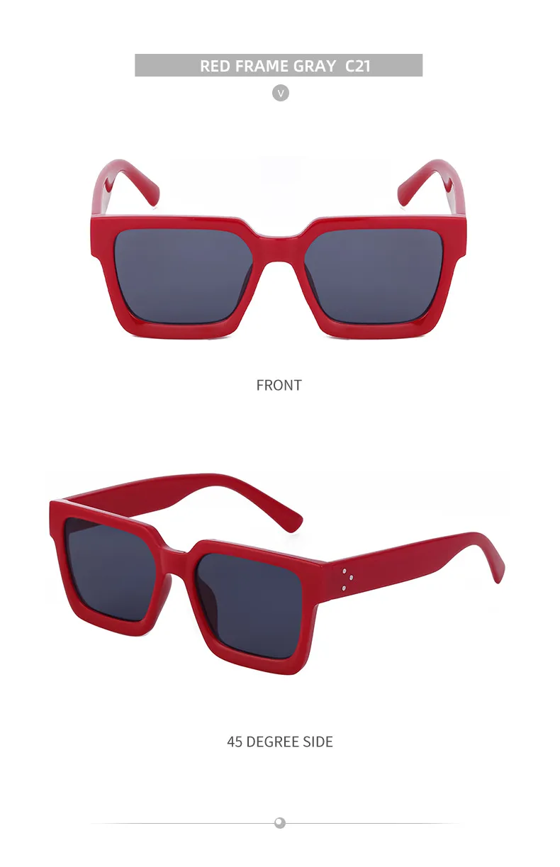 Square Simple Style Streetwear Geometric Pc Full Frame Women's Sunglasses display picture 22