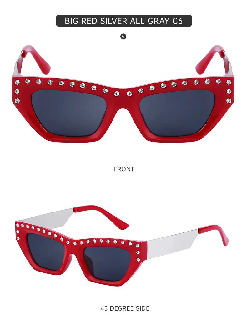 Cat Eye Glam Streetwear Geometric Pc Full Frame Women's Sunglasses display picture 19