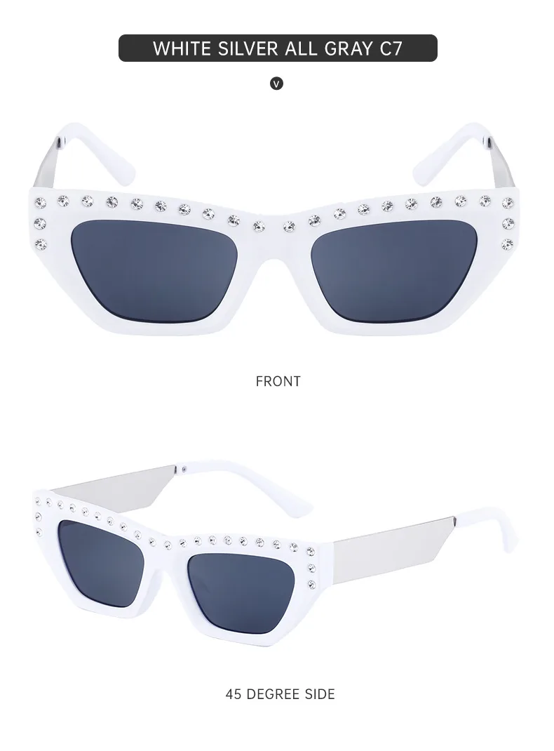 Cat Eye Glam Streetwear Geometric Pc Full Frame Women's Sunglasses display picture 20