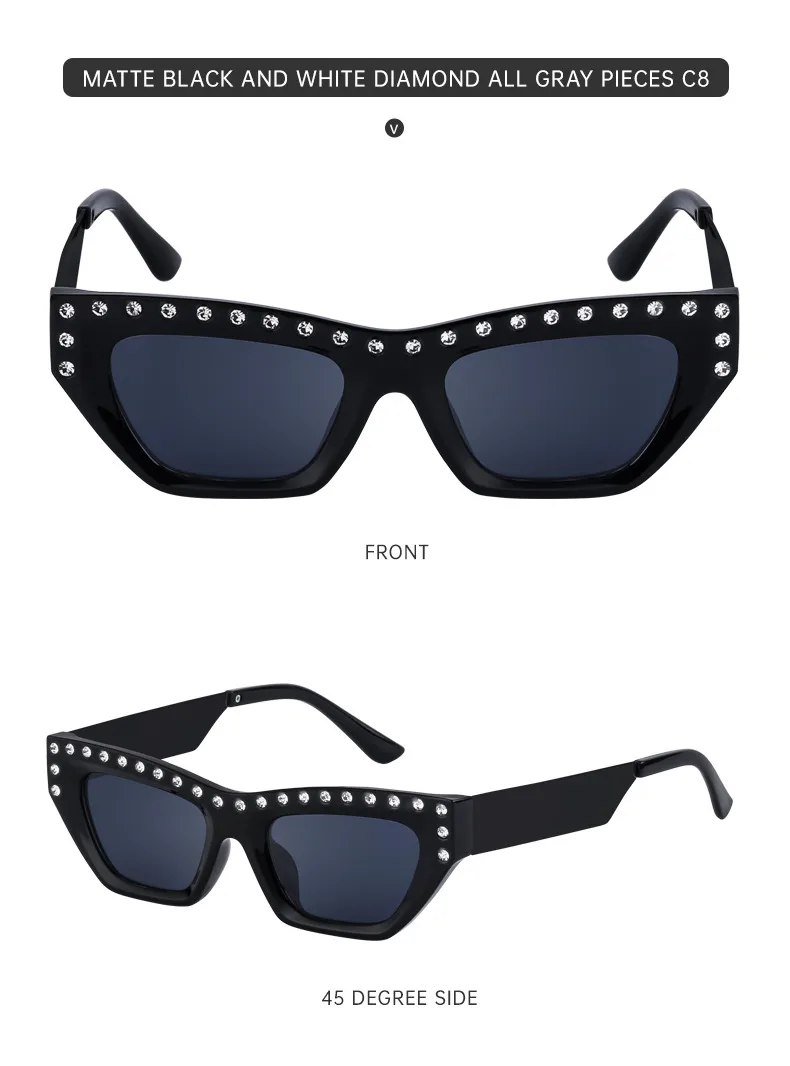 Cat Eye Glam Streetwear Geometric Pc Full Frame Women's Sunglasses display picture 21