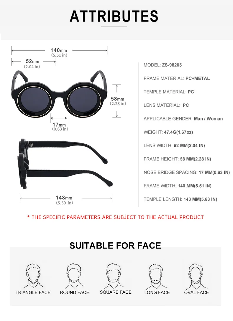 Round Frame Streetwear Geometric Pc Full Frame Women's Sunglasses display picture 20