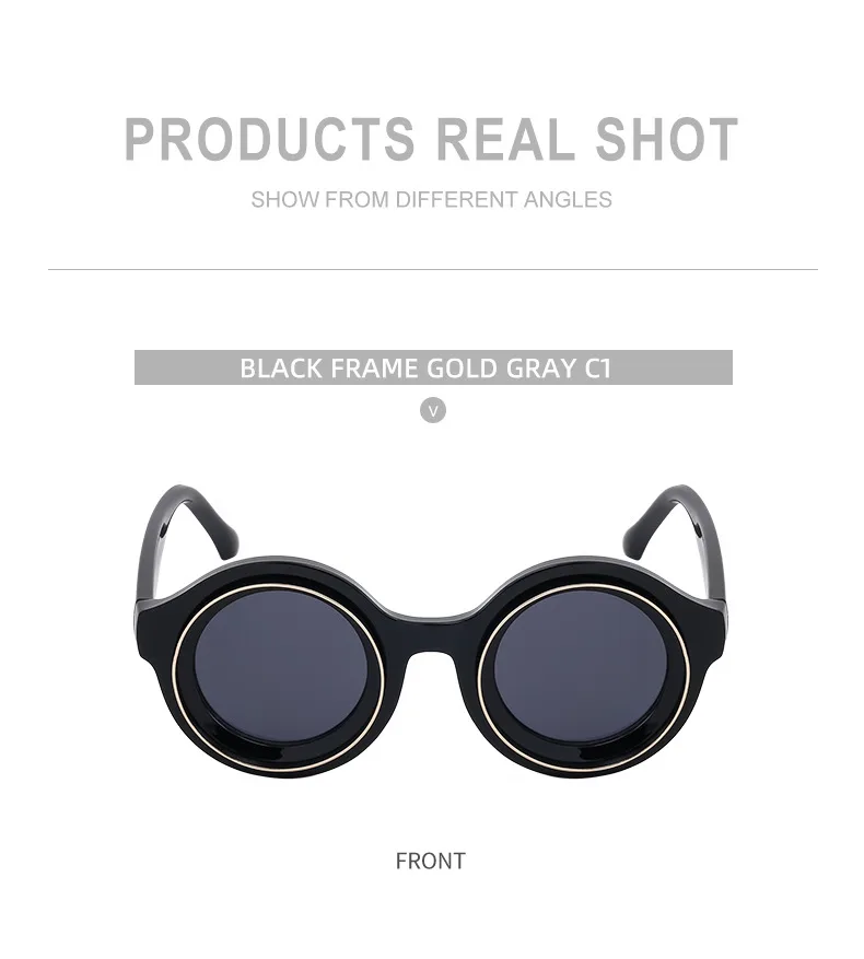 Round Frame Streetwear Geometric Pc Full Frame Women's Sunglasses display picture 21
