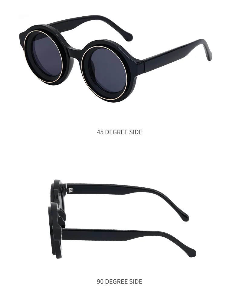 Round Frame Streetwear Geometric Pc Full Frame Women's Sunglasses display picture 22