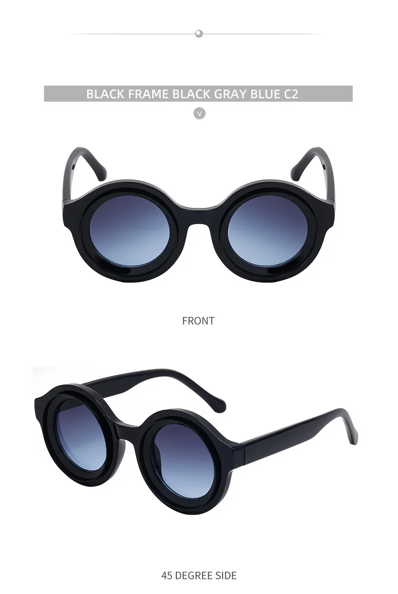 Round Frame Streetwear Geometric Pc Full Frame Women's Sunglasses display picture 23