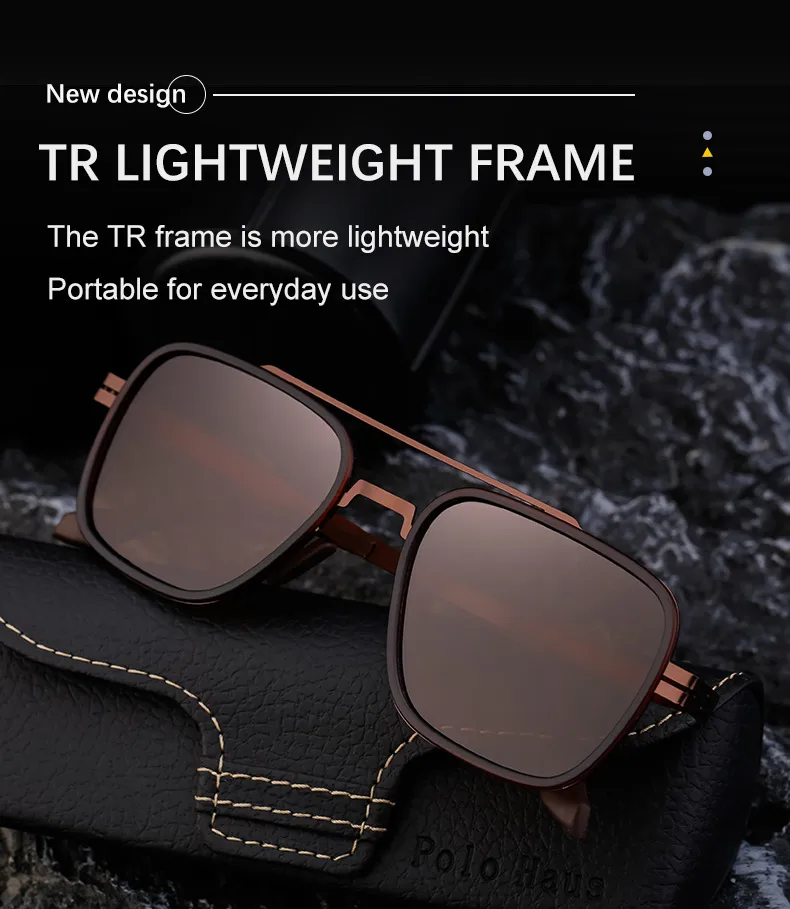 Square Streetwear Geometric Tac Full Frame Men's Sunglasses display picture 2