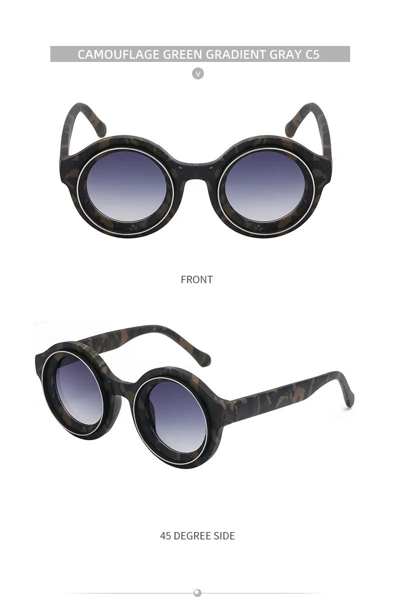 Round Frame Streetwear Geometric Pc Full Frame Women's Sunglasses display picture 26
