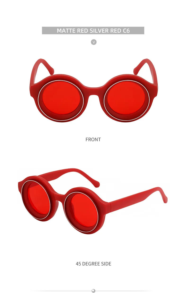 Round Frame Streetwear Geometric Pc Full Frame Women's Sunglasses display picture 27