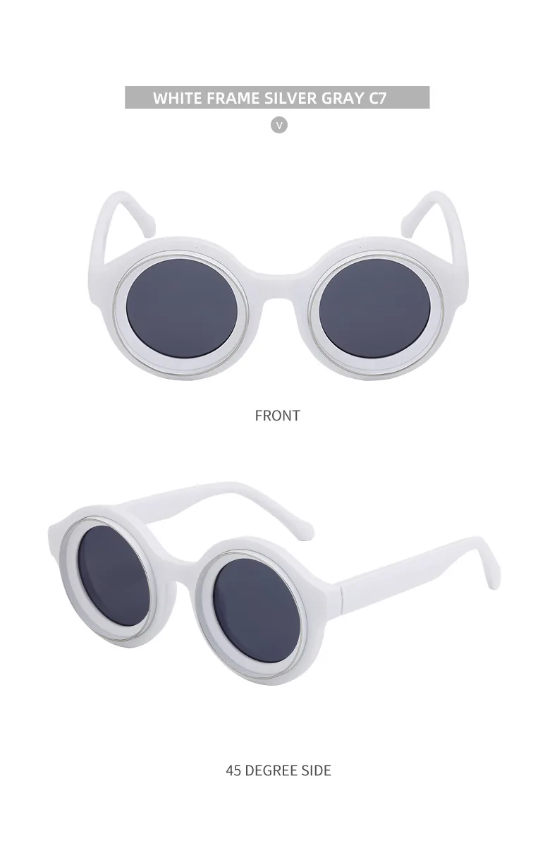 Round Frame Streetwear Geometric Pc Full Frame Women's Sunglasses display picture 28