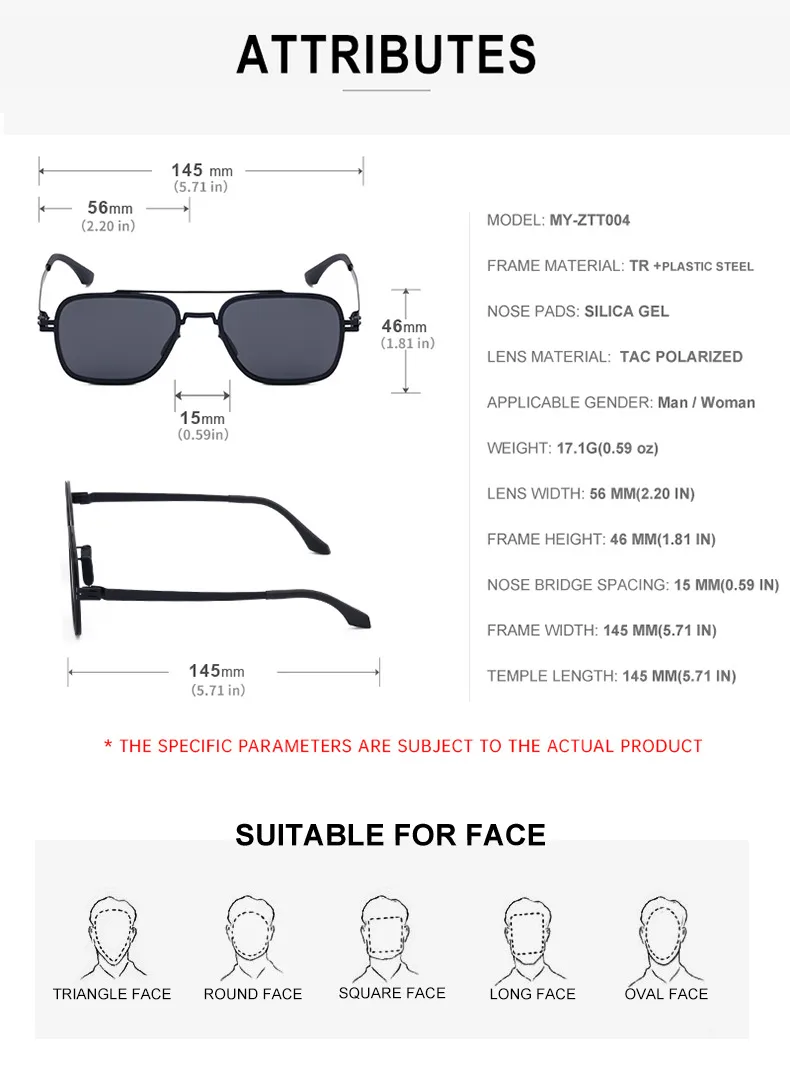 Square Streetwear Geometric Tac Full Frame Men's Sunglasses display picture 13