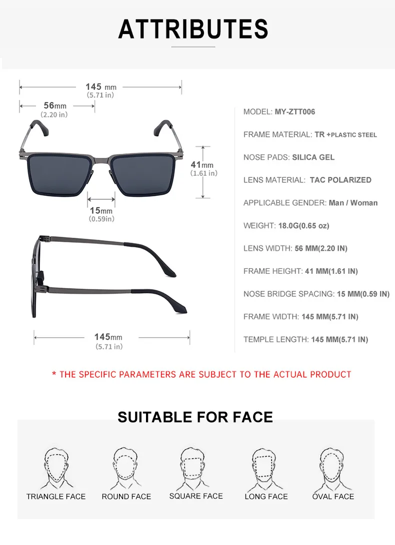 Square Streetwear Geometric Tac Full Frame Men's Sunglasses display picture 13