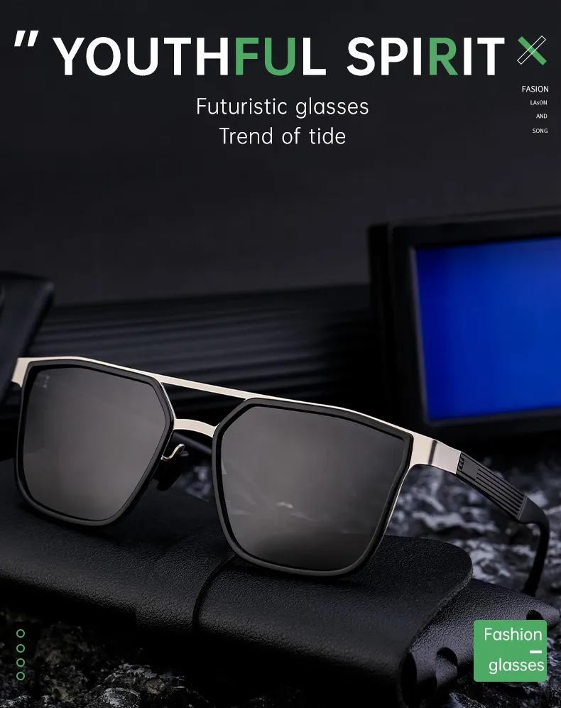 Square Streetwear Color Block Tac Full Frame Men's Sunglasses display picture 1