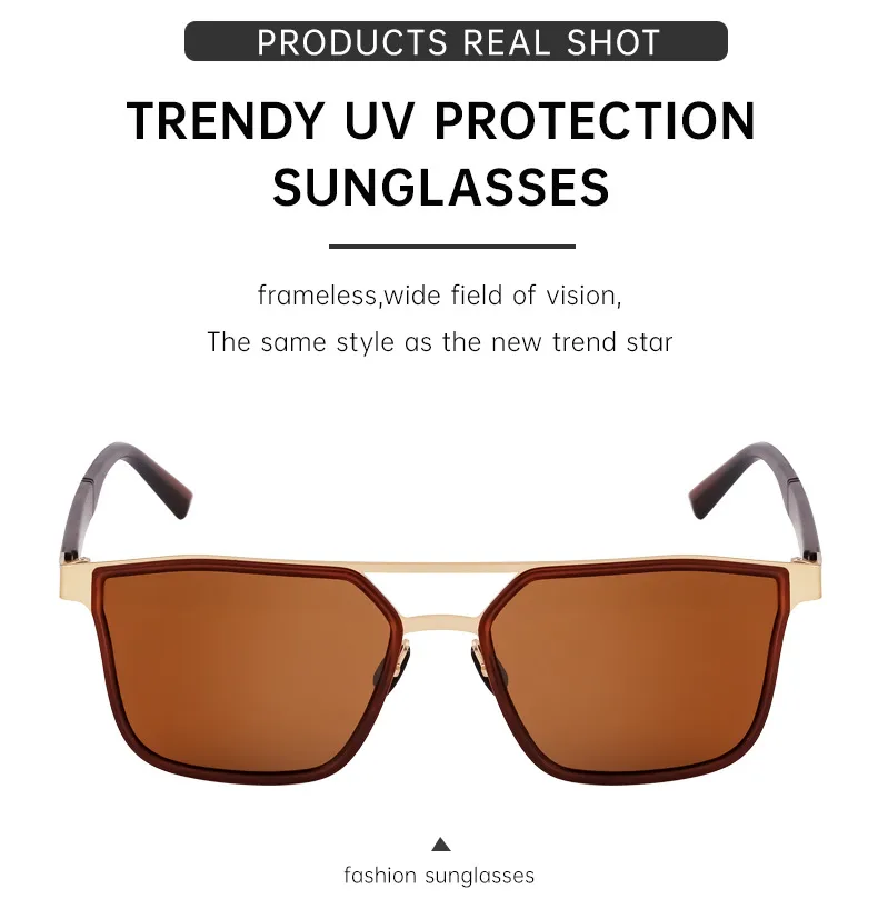 Cuadrado Ropa De Calle Bloque De Color Tac Fotograma Completo Gafas De Sol Hombre display picture 7