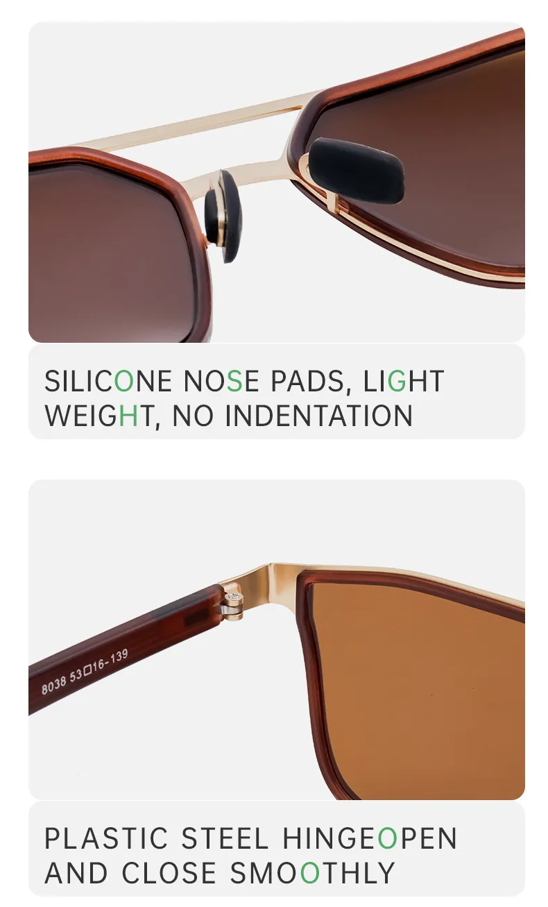 Square Streetwear Color Block Tac Full Frame Men's Sunglasses display picture 9