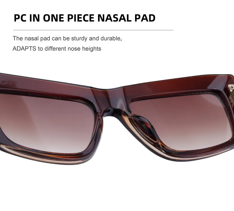 Square Streetwear Gradient Color Pc Full Frame Women's Sunglasses display picture 13