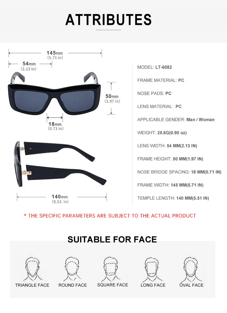 Cuadrado Ropa De Calle Degradado De Color Ordenador Personal Fotograma Completo Gafas De Sol Mujer display picture 15