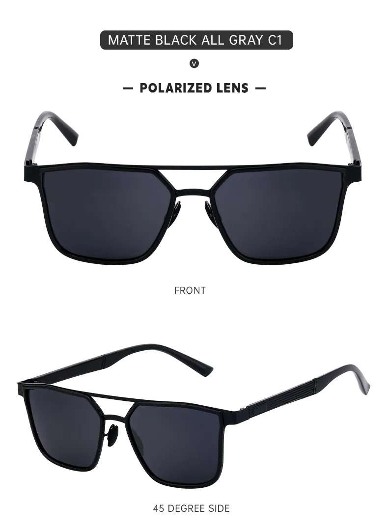 Square Streetwear Color Block Tac Full Frame Men's Sunglasses display picture 13